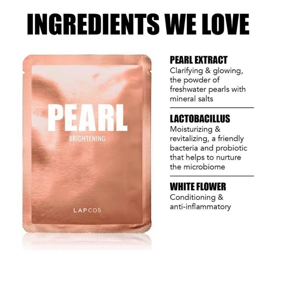 LAPCOS Brightening Sheet Mask - PEARL - Picture 8 of 9